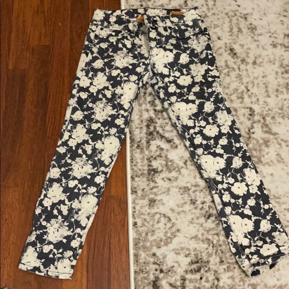 Tory Burch floral jeans